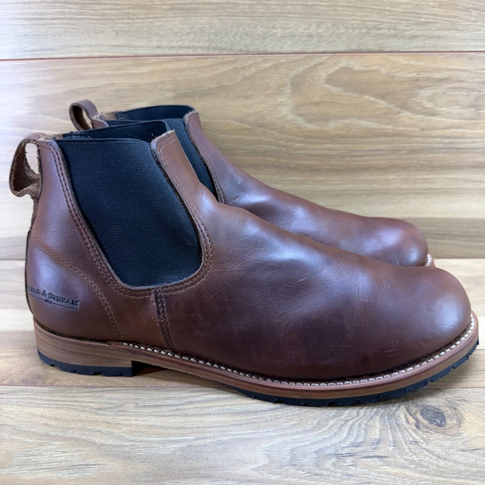 FIELD & STREAM USA Made Chelsea Boot Mens 12 M Benchmade Brown‎ Leather Vibram